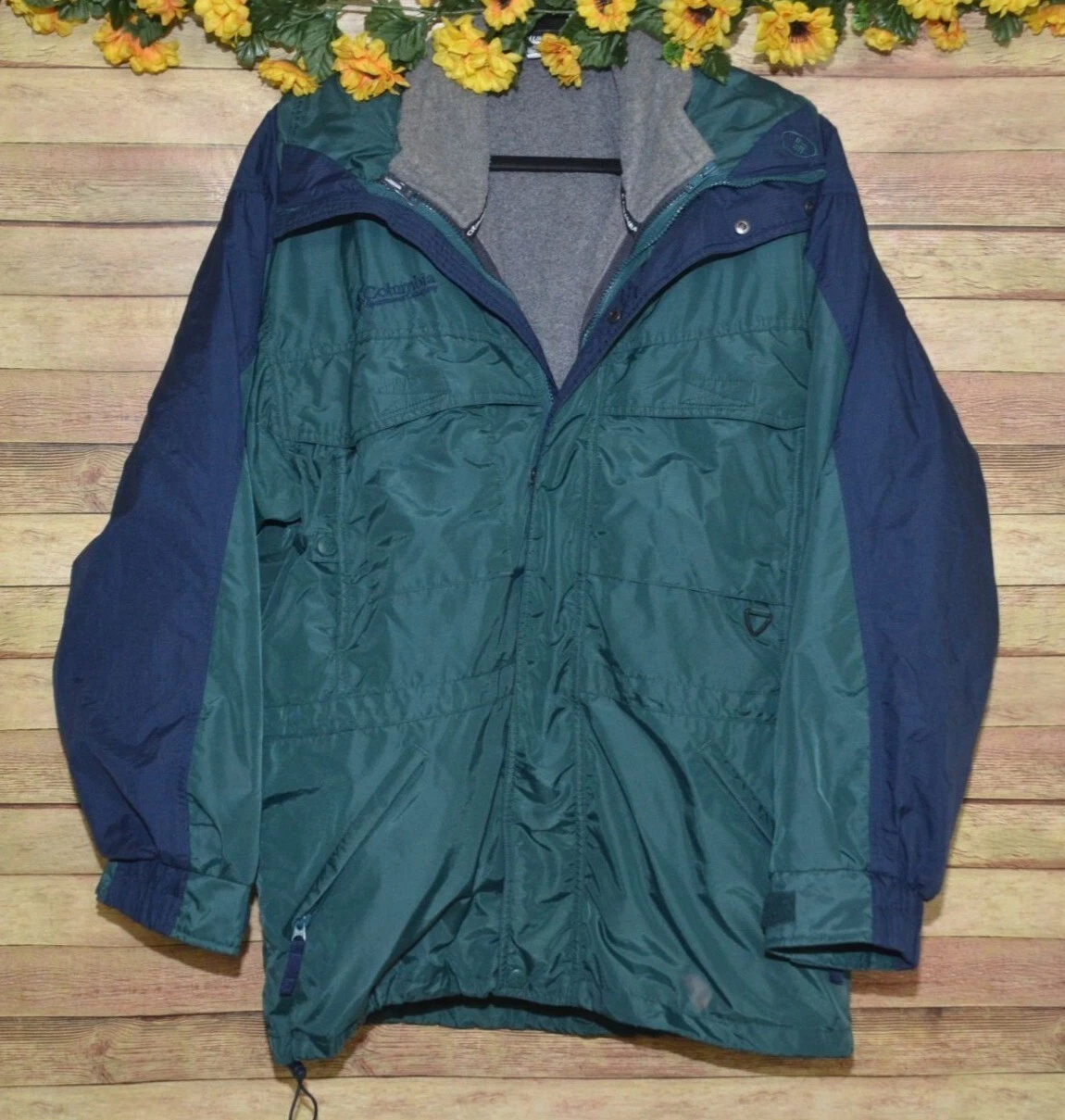 Columbia Williwaw Men's Green Winter Jacket Size L Warm Removable Lining