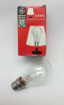 10 x General Electric 25w Classic Pearl BC B22 Glühbirnen versiegelt 10er Pack