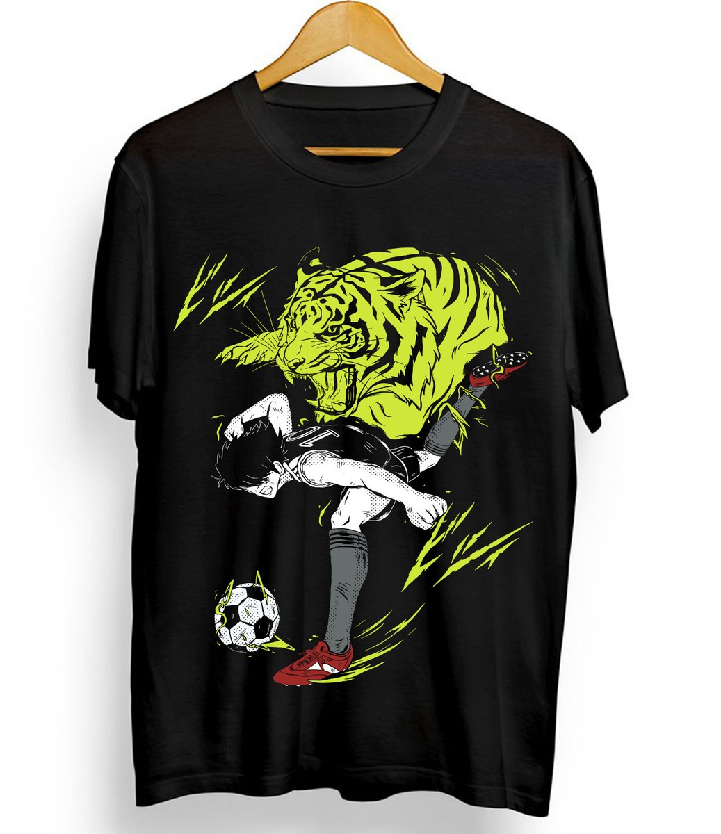 yusho kobayashiのTシャツ Kojiro Hyuga T-shirt Captain Tsubasa Anime Football Manga