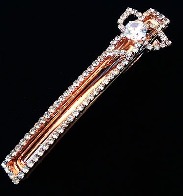 USA Quality Hair Clip using Swarovski Crystal Hairpin Long Gold Fashion