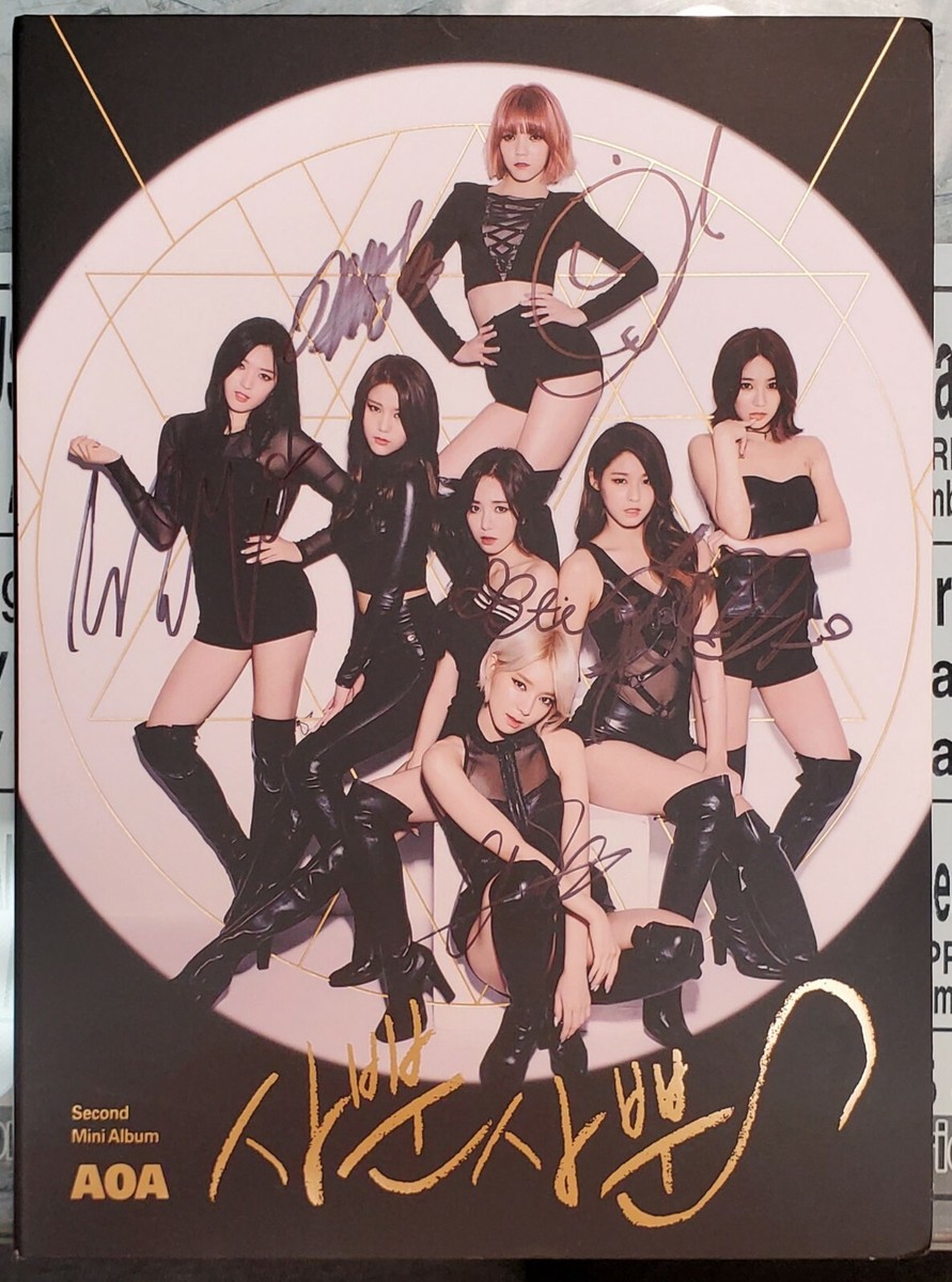 AOA - Like A Cat CD+PHOTOCARD SIGNED x5 | eBay