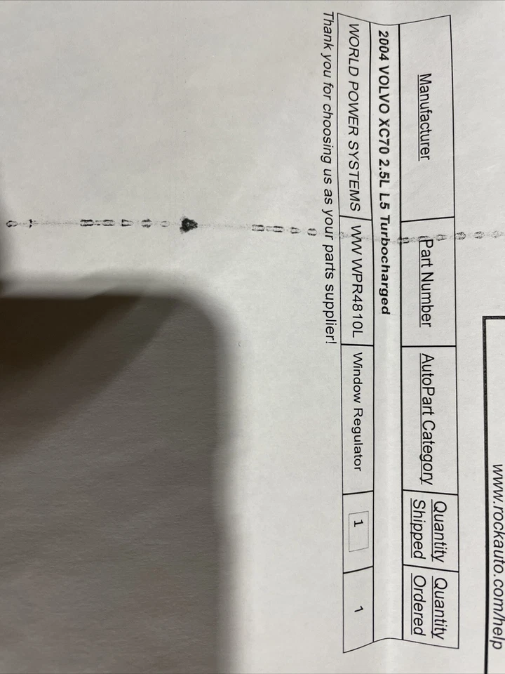 WAI World Power Systems WPR4810L Window Regulator - New In Package - Image 3 of 3