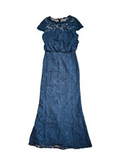 JS Collections Women's Size 4 Soutache Lace Gown Teal MSRP 298 NWT