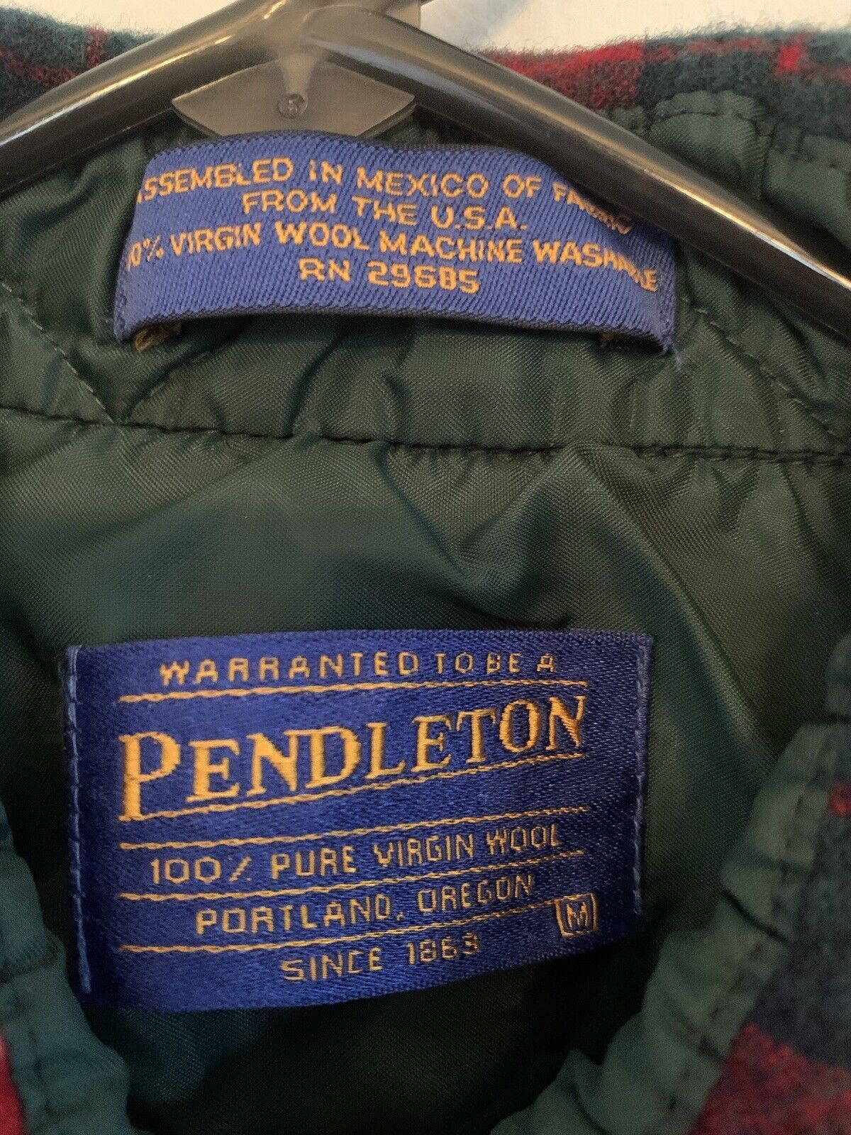 Pendleton Men's 100% Pure Virgin Wool shirt Plaid… - image 4