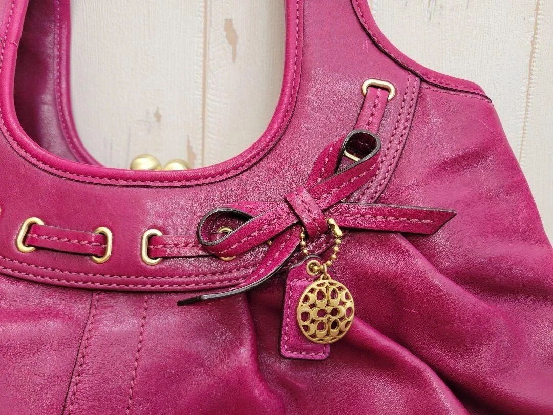 Borsa Coach vintage a mano in pelle rosa archivio Y2K