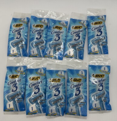 10 Bic Comfort 3 Blade Razors for Women Sensitive Skin 2003 NEW