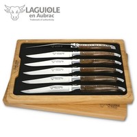 Laguiole En Aubrac - 6Er Set Steakmesser Frankreich - Walnuss - Edle Tafelmesser