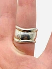 Vtg 925 Sterling Silver Wave Statement Men Women Band Ring Sz 7.75 - 6g
