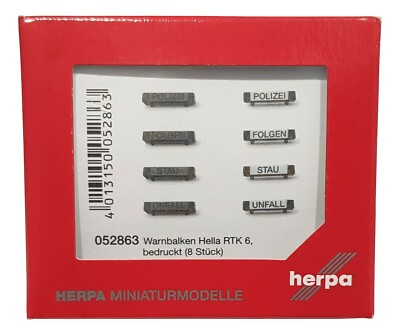 Herpa 052863 Hella RTK6 Notdach-Lichtleisten x 8 im Maßstab 1:87 - Neu in OVP