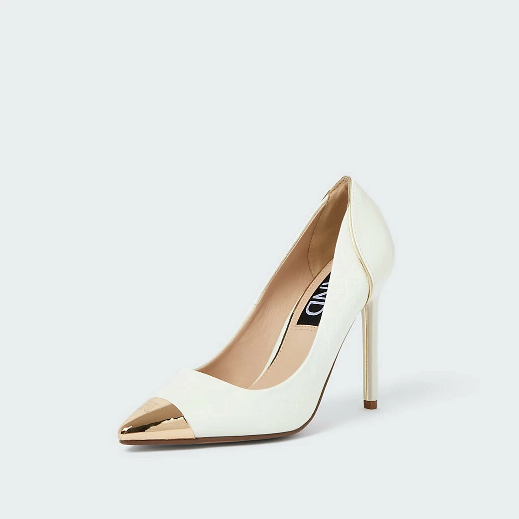 River island gold court shoes 2025