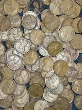 Lot 250 Circulated BN 1920-1929 P D S Lincoln Wheat Cents/Pennies 5 Rolls