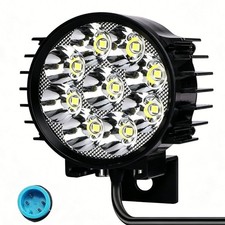 24V 36V 48V 60V Ebike Headlight with Horn, 4 Pin Male Waterproof Connector