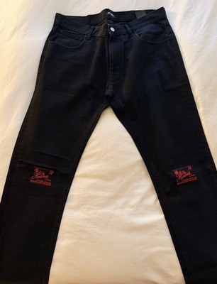 Rare Raf Simons Heroes & Losers Jeans Black 34x34 Made In Italy