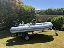 3D Tender Ultimate 320 Hypalon Console Rib With Tohatsu MFS20 EPTS & Trailer