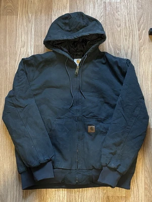Carhartt J130 Herren Kapuzenjacke mit Reißverschluss gefüttert Schwarz M - Bild 1 von 4