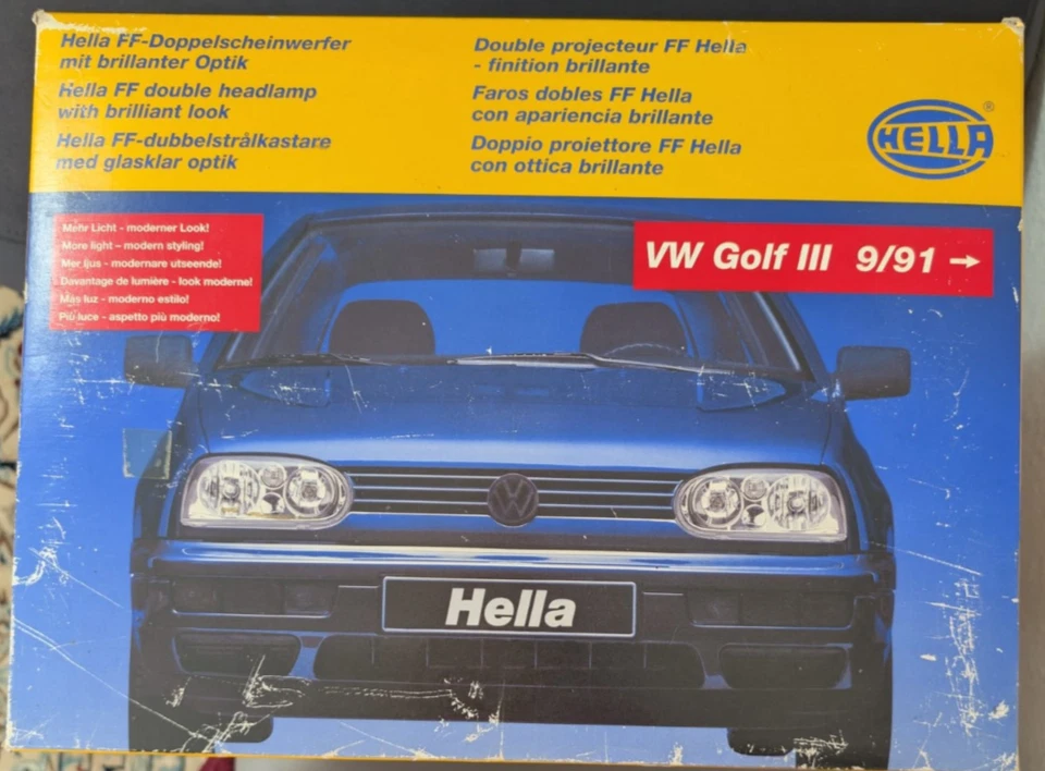 Hella FF VW Golf 3 III Doppelscheinwerfer Links OVP wie Unbenutzt! - Bild 1 von 4