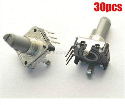 30Pcs Audio Encoder 360 Deg EC12 E12 Rotary Encoder Lotus 15Mm Ic New cq