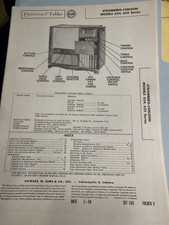 Photofact Folder Set 240-9 Stromberg-Carlson 624 625 Television Manual