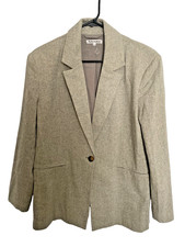 New Womans Reformation Light Gray Deadstock Blazer Jacket Size M