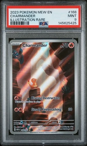 Pokémon Charmander 168/165 SV151 Illustration Rare Holo PSA 9 Graded