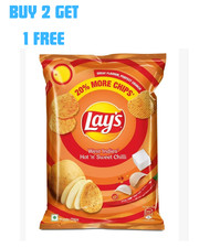 Lays Potato Chips West Indies' Hot 'n'Sweet Chilli (Pack of 6) Buy 2 Get 1 FREE