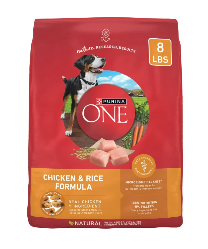 Purina ONE Dry Dog Food, Natural High Protein with Real Chicken & Rice