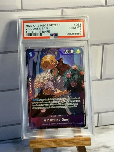 VINSMOKE SANJI TREASURE RARE OP10-063 ONE PIECE OP12 LEGACY OF THE MASTER PSA 10