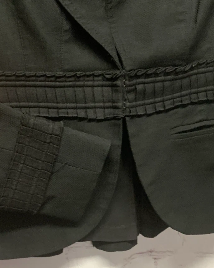 Blazer feminino bebe tamanho 6 jaqueta terno separado preto sólido - Imagem 4 de 4