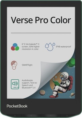 PocketBook Verse Pro Color 16GB grün WiFi5 Bluetooth USB-C E-Book Reader 6'' eINK