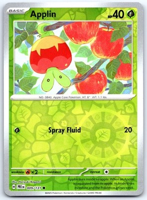 Applin Reverse Holo Common SV: Prismatic Evolutions 009/131 NM