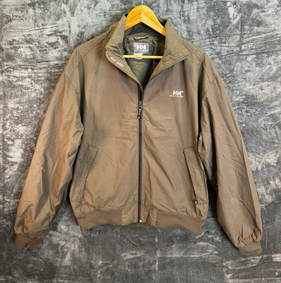 Helly Hansen Crew Bomberjacke Herren M braun Windbreaker Segeln Mesh gefüttert