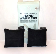 One Set of New Aroma Home Black Microwaveable Hand Warmers with Aromatherapy