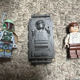 lego star wars 75060 slave 1 99% complete with boba fett and han solo carbonite