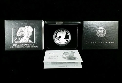 2024 W American Silver Eagle Choice Proof Bullion $1 Coin OGP COA (24EA)