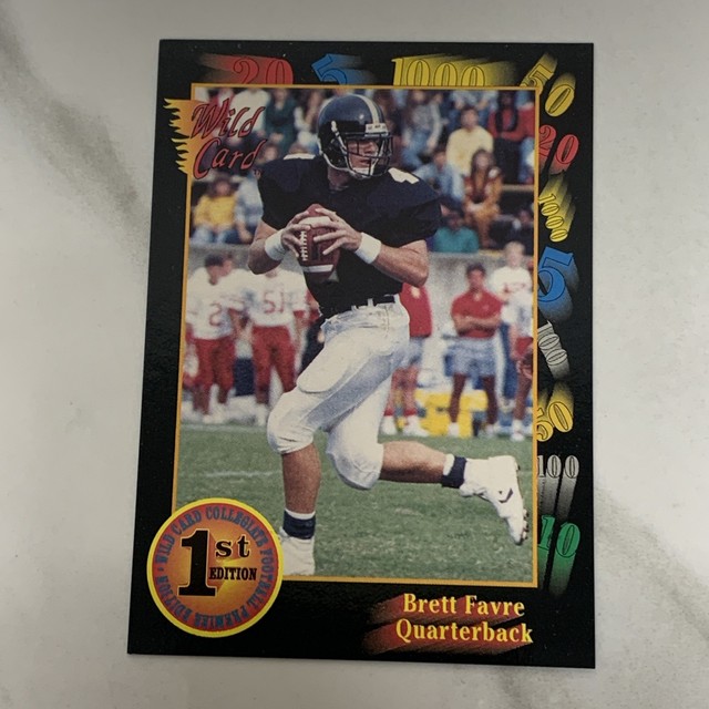 BRETT FAVRE 1991 Wild Card Collegiate Football # 119 1st Edition NOT MINT
