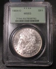 1884 O  Morgan Dollar MS63 PCGS Old Green Holder 90% Silver OGH