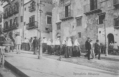 Italia cartolina Sicilia ? Sposalizio Albanische Albanische Hochzeit
