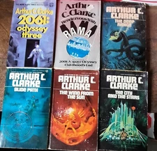 6 Arthur C. Clarke Paperback Novels (See Description For Titles)