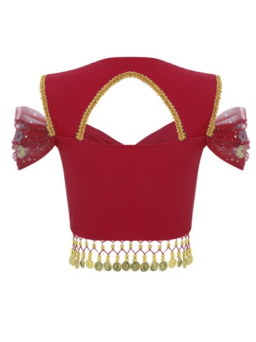 Women Satin Bloomers Flowing Belly Dance Outfit Stylish Crop Top Eye-catching - Picture 16 of 65
