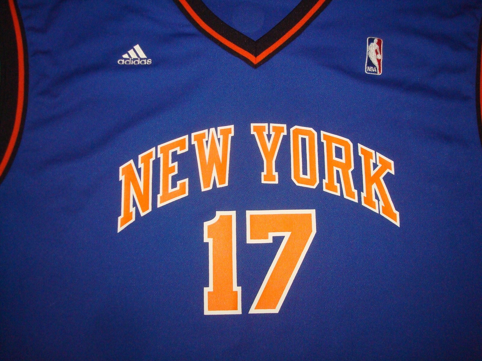 NBA New York Knicks NYK basketball Adidas jersey #17 Lin size