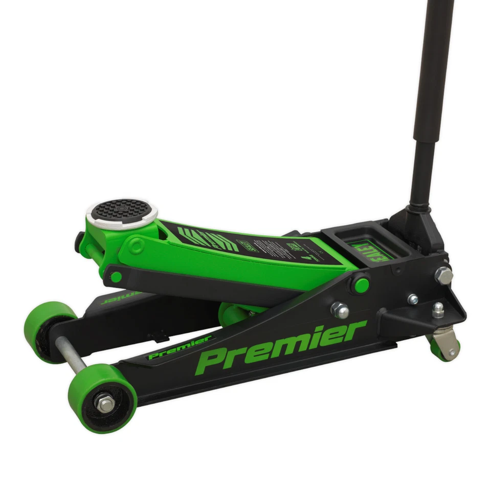 Sealey 4040AG Premier 4 Tonne Ton Green Low Profile Trolley Jack Rocket Lift - Image 4 of 4