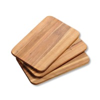 3X FrüHstüCksbrett Schneidebrett Akazie 23X15X1Cm Vesper Brotzeit Brettchen