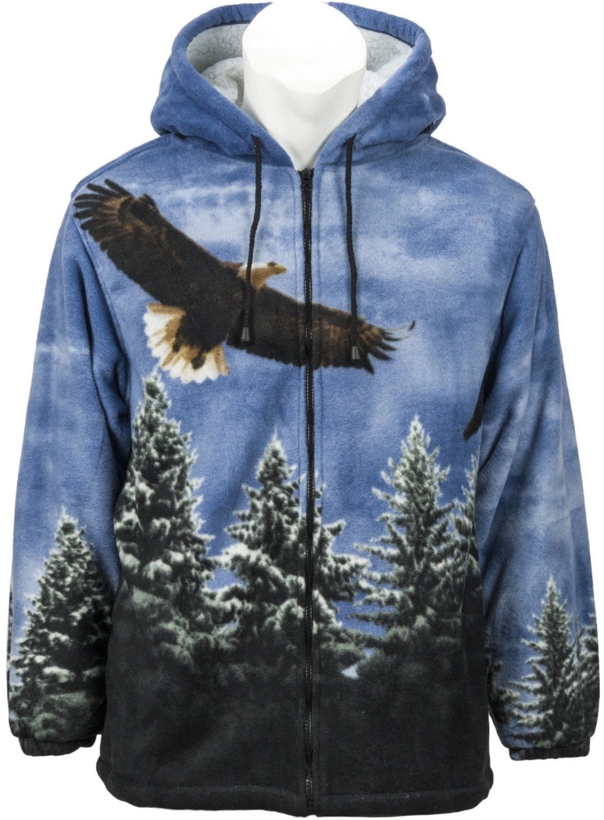 TrailCrest Eagle Bird Scout Animal Flight Jacket Sweater Unisex Blue Hoodie S image 1