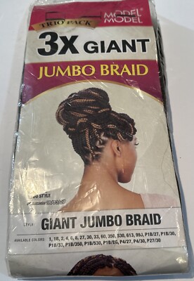 Model Model 3X Giant Jumbo Braid Trio Pack Extensions Color # 4 NIP