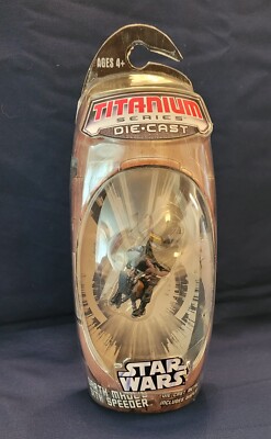 STOLEN IMPERIAL SPEEDER BIKE w/ PAPLOO Star Wars Titanium Series Die Cast NEW