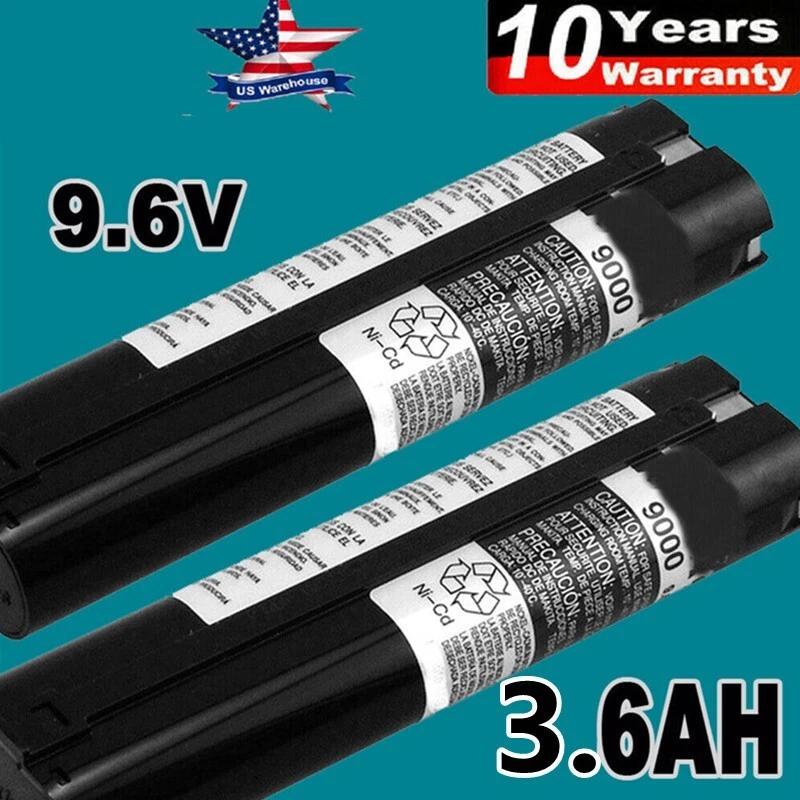 2PACK 9.6V Ni-MH Battery for Makita 9000 9001 9002 9033 9034