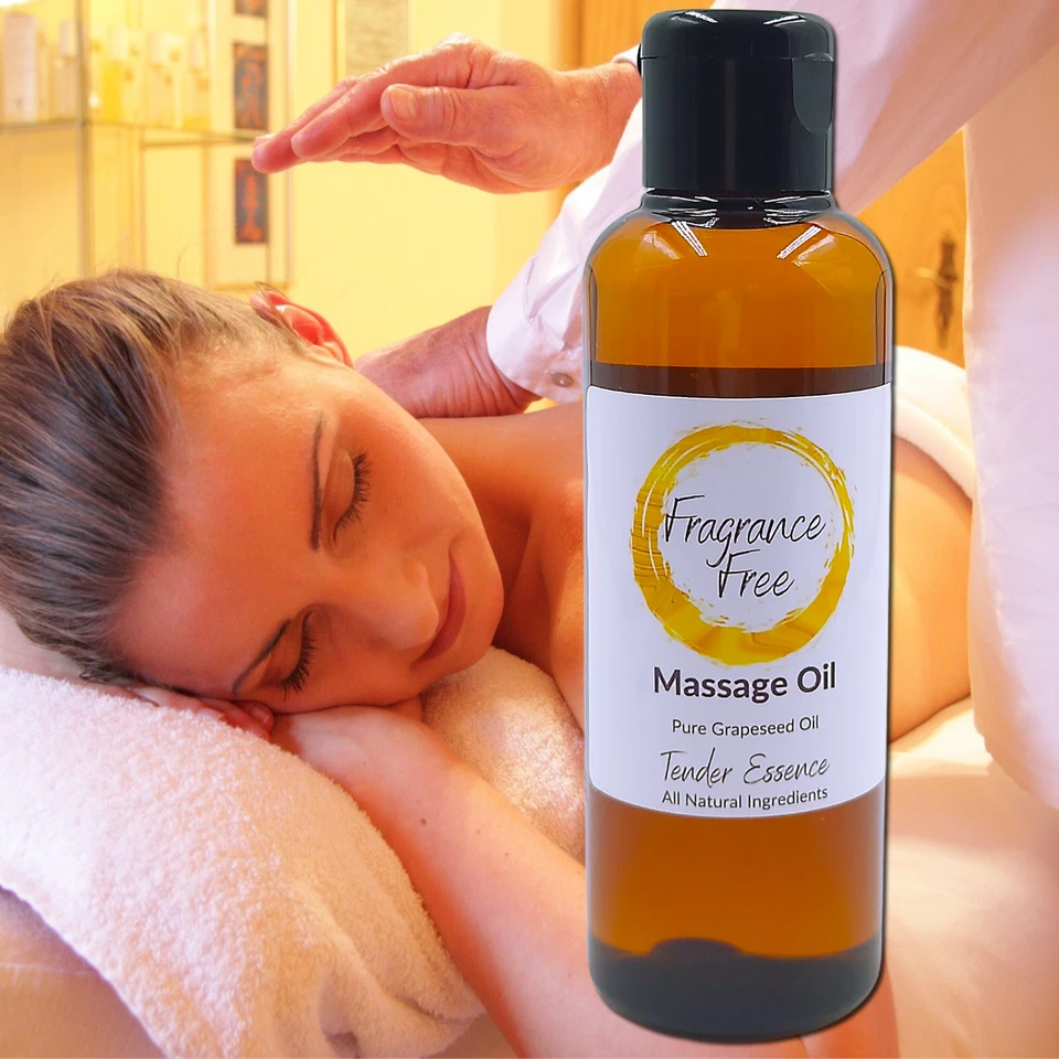 TENDER ESSENCE Fragrance Free Massage Oil Unscented Relaxing Soothing Sensitive Skin 100ml