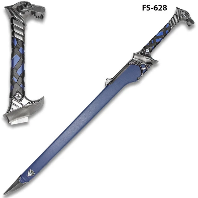 Icing Death Replica Metal Sword with Blue Hardwood Scabbard - Image 3 of 4