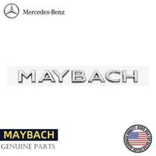 Genuine Chrome Silver MAYBACH Letter Side Rear Trunk Badge For Mercedes S Class