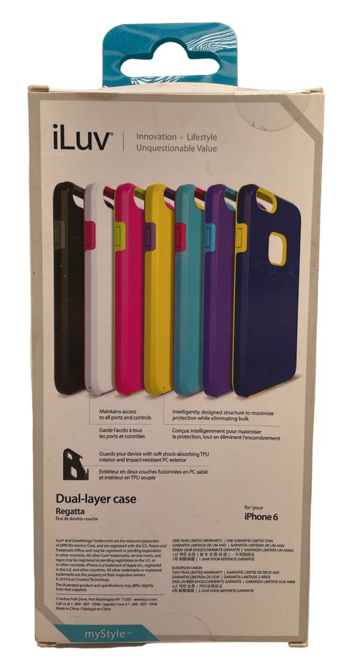 iLuv Dual-Layer Regatta Case for iPhone 6, Teal - Image 3 of 4